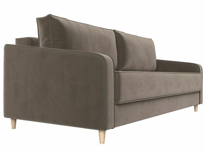 Прямой диван-кровать Варшава коричневого цвета - лучшие Прямые диваны в INMYROOM