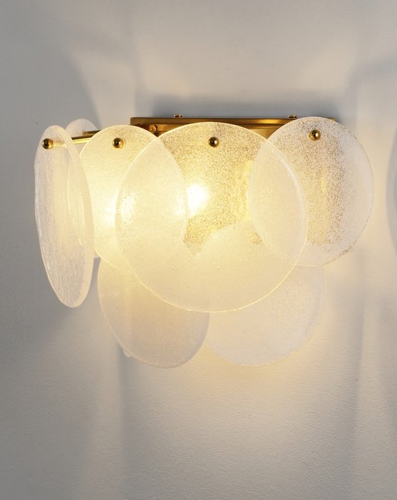 Бра Alba V11075-2W прозрачно-золотого цвета - лучшие Бра и настенные светильники в INMYROOM