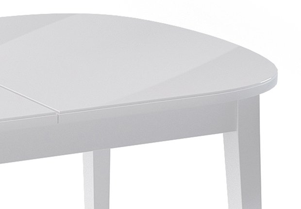 Раздвижной обеденный стол 1300 М белого цвета - купить Обеденные столы по цене 25830.0
