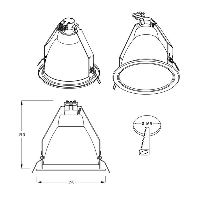 Встраиваемый светильник Future Plast из металла белого цвета - купить Встраиваемые споты по цене 1040.0