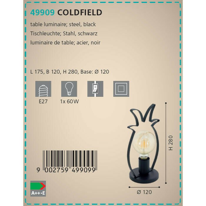 Лампа настольная Eglo Coldfield 49909 - лучшие Настольные лампы в INMYROOM