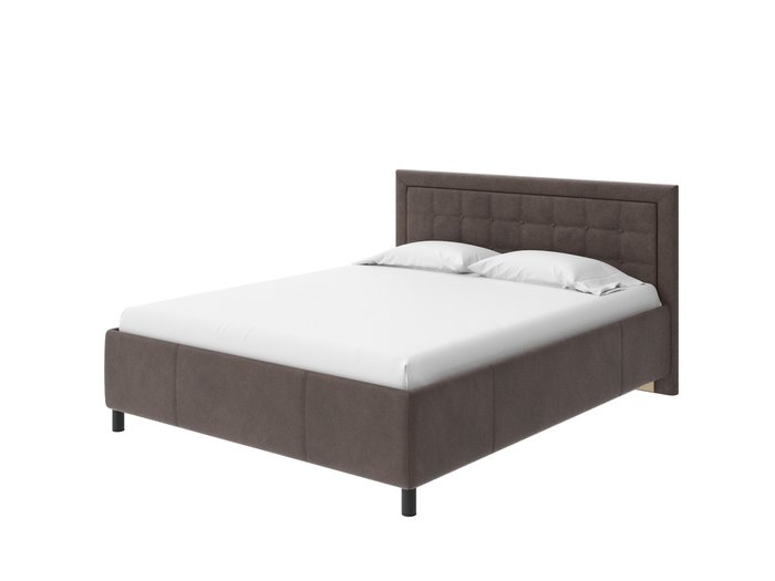 Кровать Como Veda 2 160х190 коричневого цвета (велюр)