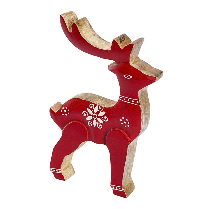 Декор новогодний Reindeer Rudolph красного цвета - лучшие Фигуры и статуэтки в INMYROOM