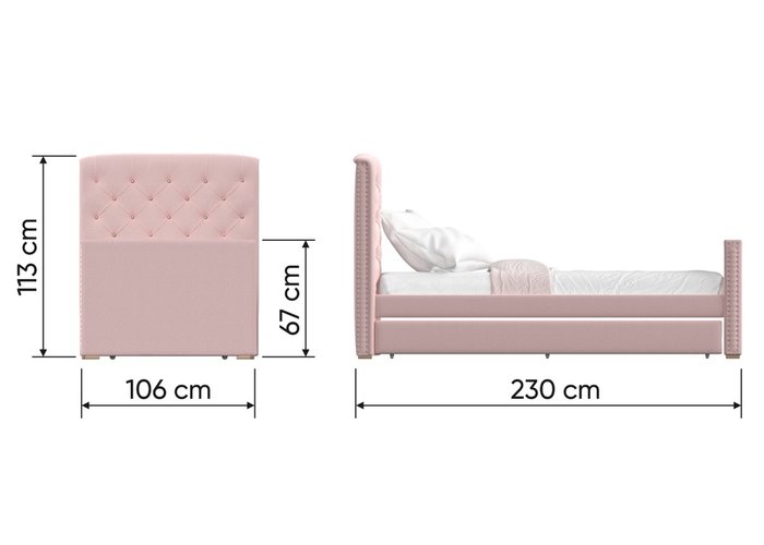 Кровать подростковая Elit soft 90х200 серого цвета - лучшие Одноярусные кроватки в INMYROOM