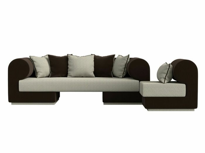 Набор мягкой мебели Кипр 2 серо-коричневого цвета - купить Комплекты мягкой мебели по цене 71998.0