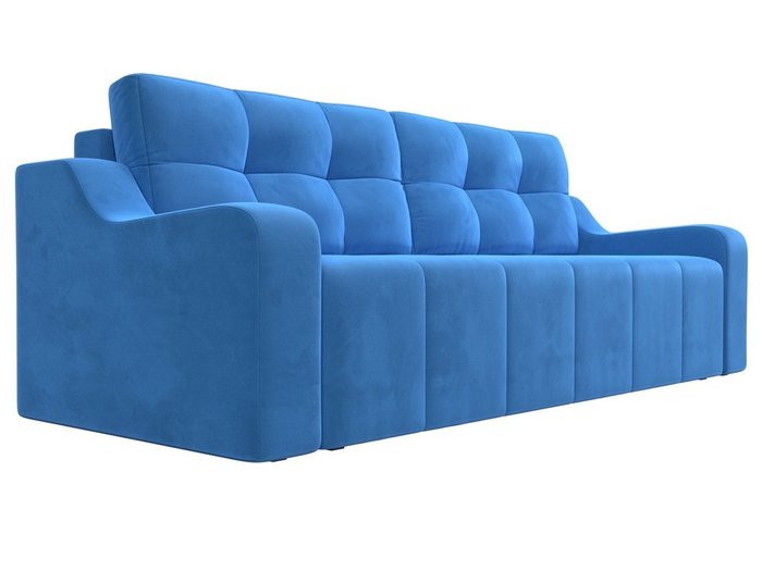 Прямой диван-кровать Итон голубого цвета - лучшие Прямые диваны в INMYROOM