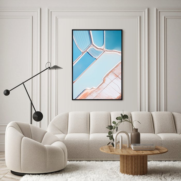 Репродукция картины Salt lakes, light blue, No 1, 2024г. - лучшие Картины в INMYROOM