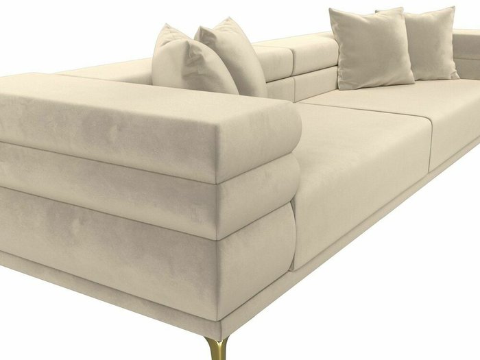 Прямой диван-кровать Лига 021 бежевого цвета - лучшие Прямые диваны в INMYROOM