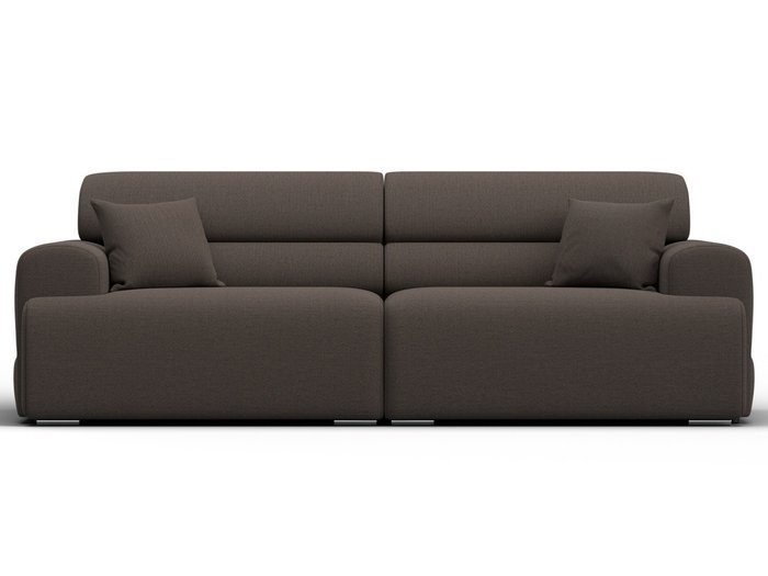 Диван Лига-109 коричневого цвета - купить Прямые диваны по цене 75990