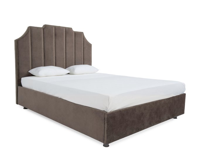 КРОВАТЬ с мягким изголовьем декорированным гвоздями 200х200 см - лучшие Кровати для спальни в INMYROOM