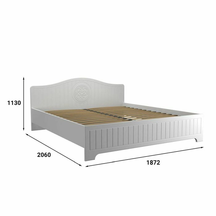 Кровать Монблан 180х200 белого цвета - лучшие Кровати для спальни в INMYROOM