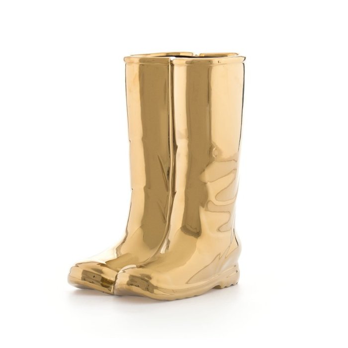 Подставка для зонтов и тростей Seletti Rainboots gold