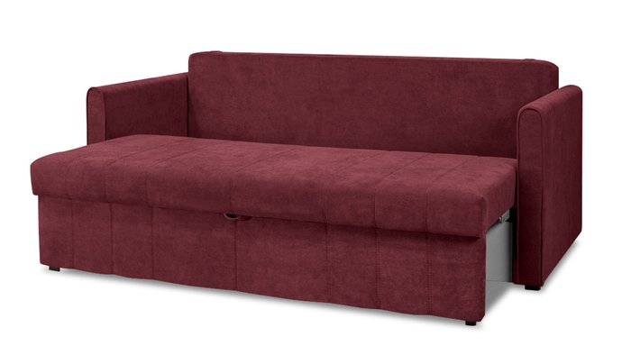 Диван-кровать Хьюго бордового цвета - лучшие Прямые диваны в INMYROOM