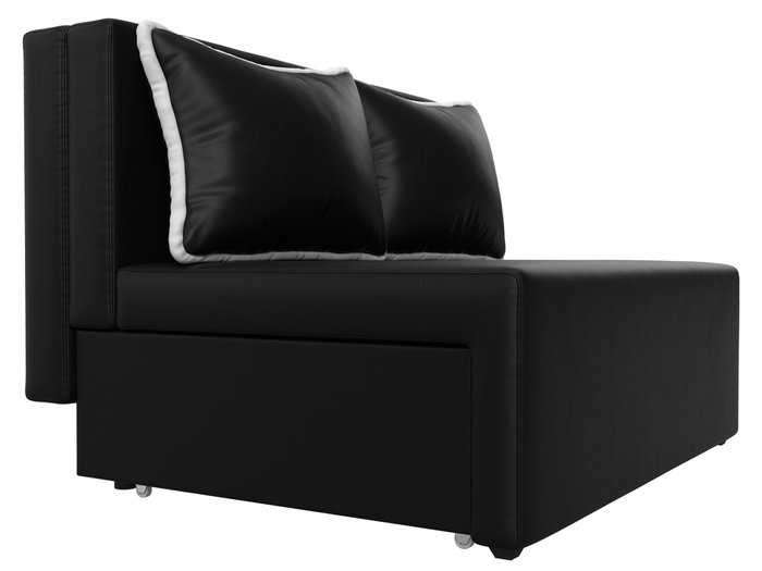 Диван-кровать Лагуна черного цвета (экокожа) - лучшие Прямые диваны в INMYROOM
