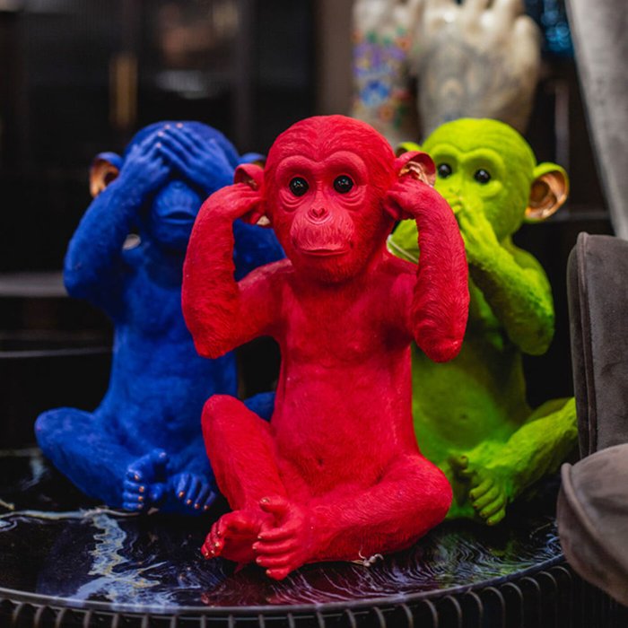 Копилка Monkey зеленого цвета - лучшие Фигуры и статуэтки в INMYROOM