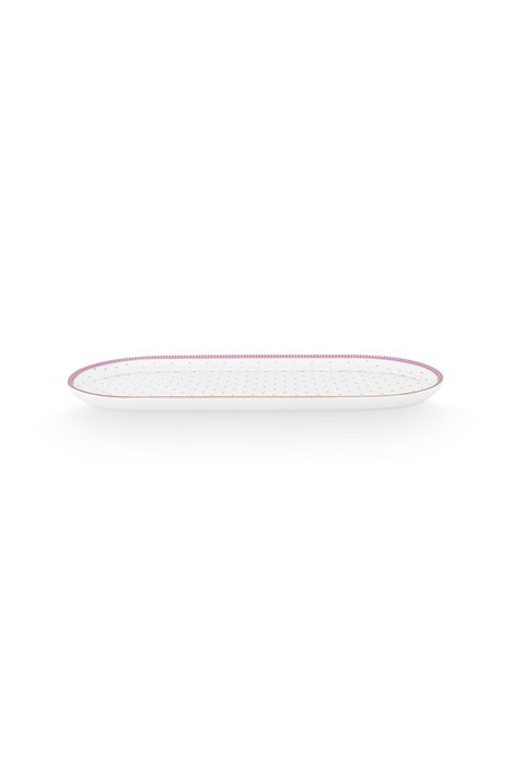 Подстановочный поднос для сахарницы и молочника Jolie Dots бело-розового цвета - купить Подносы по цене 2814.0 Подстановочный поднос для сахарницы и молочника Jolie Dots бело-розового цвета - купить Подносы по цене 2814.0
