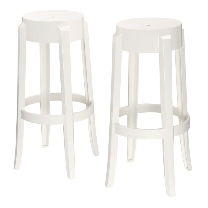 Стул барный Charles Ghost белого цвета - лучшие Барные стулья в INMYROOM