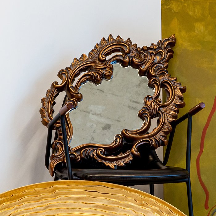 Настенное зеркало Корнель цвета темная бронза - лучшие Настенные зеркала в INMYROOM