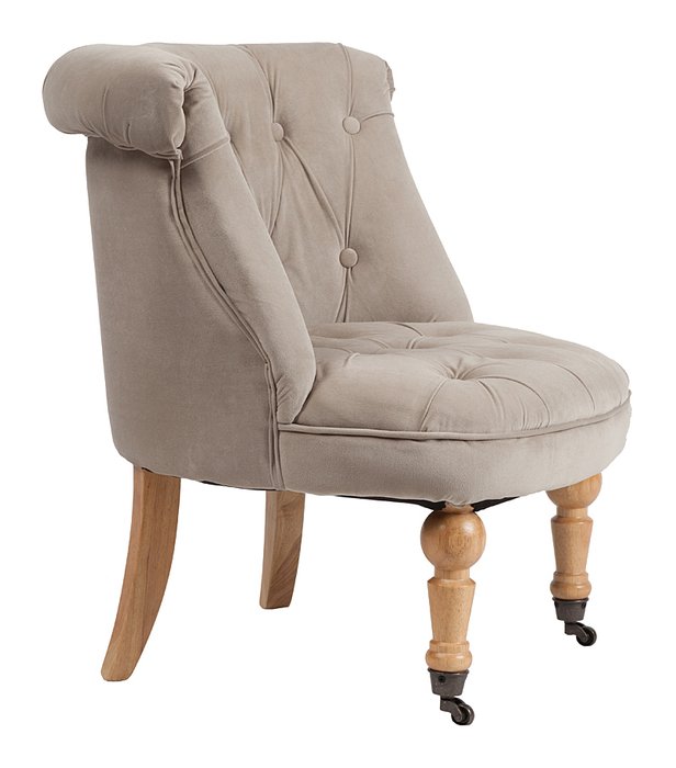 Кресло Amelie French Country Chair серо-бежевого цвета - лучшие Интерьерные кресла в INMYROOM