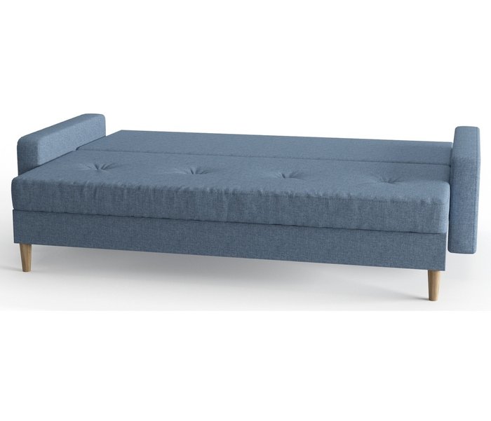 Диван-кровать из рогожки Basel синего цвета - лучшие Прямые диваны в INMYROOM