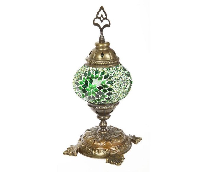 Настольная лампа Марокко из металла и стекла  