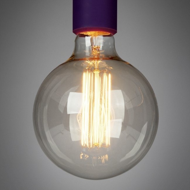 Подвесной светильник Colored фиолетового цвета  - купить Подвесные светильники по цене 4006.0