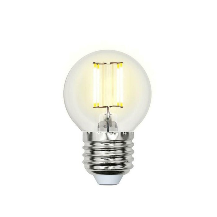 Лампа светодиодная филаментная (UL-00002871) Uniel E27 5W 4000K LED-G45-5W/NW/E27/CL/DIM GLA01TR
