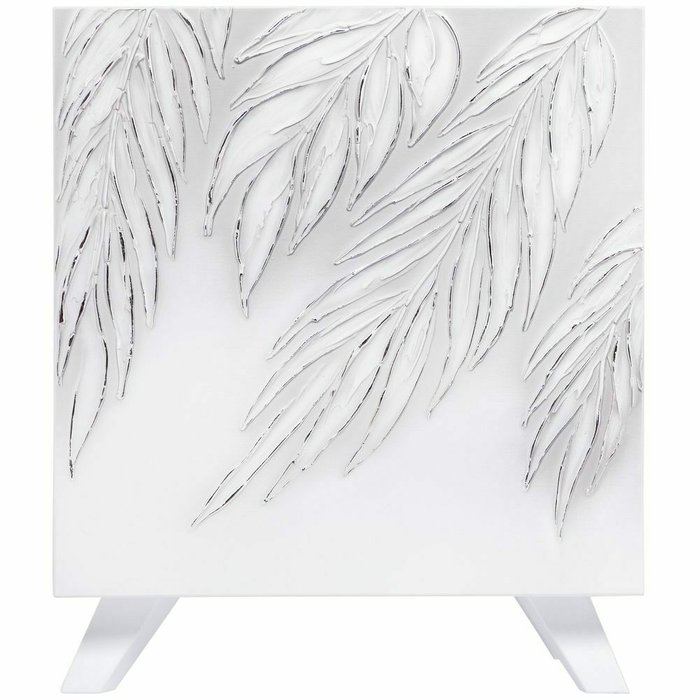 Прикроватная тумба Тропик Сканди бело-серебристого цвета правая - купить Прикроватные тумбы по цене 22134.0