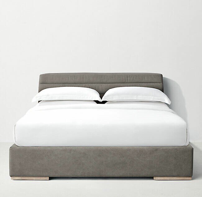 Кровать Nilsson 140х200 темно-серого цвета - купить Кровати для спальни по цене 101900.0