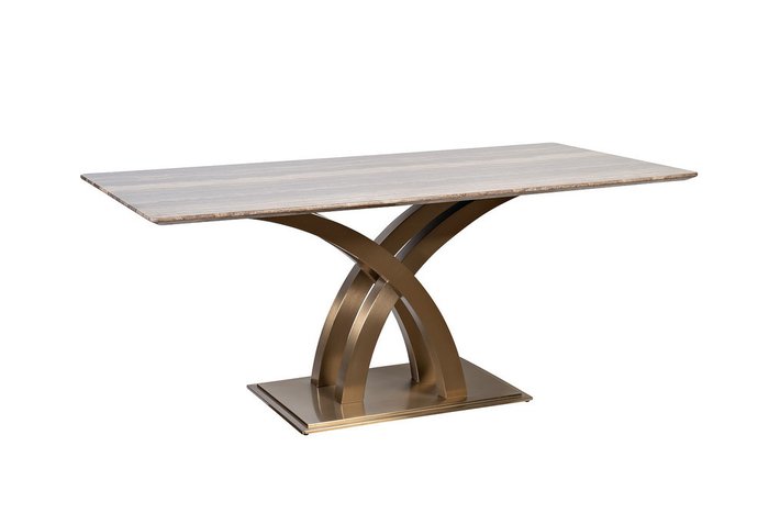 Обеденный стол Annasole бежево-серого цвета - купить Обеденные столы по цене 182560.0