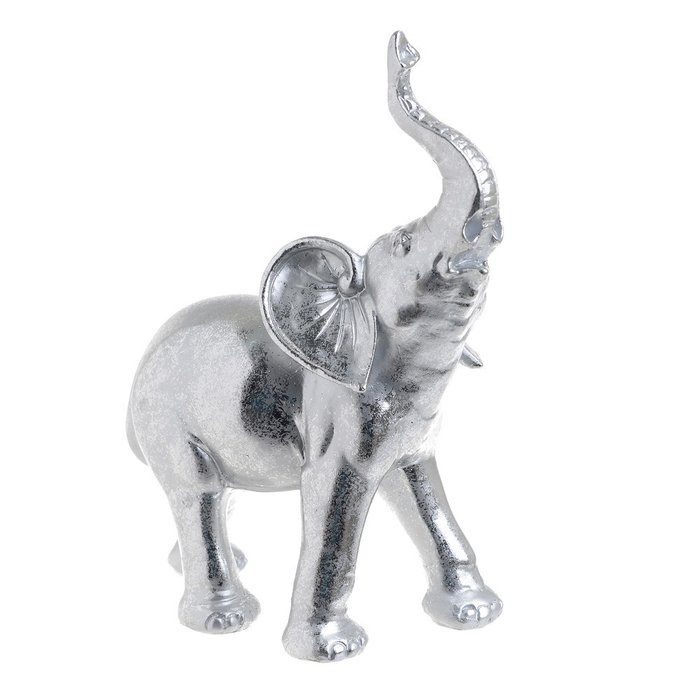 Декор настольный Слон серебристого цвета