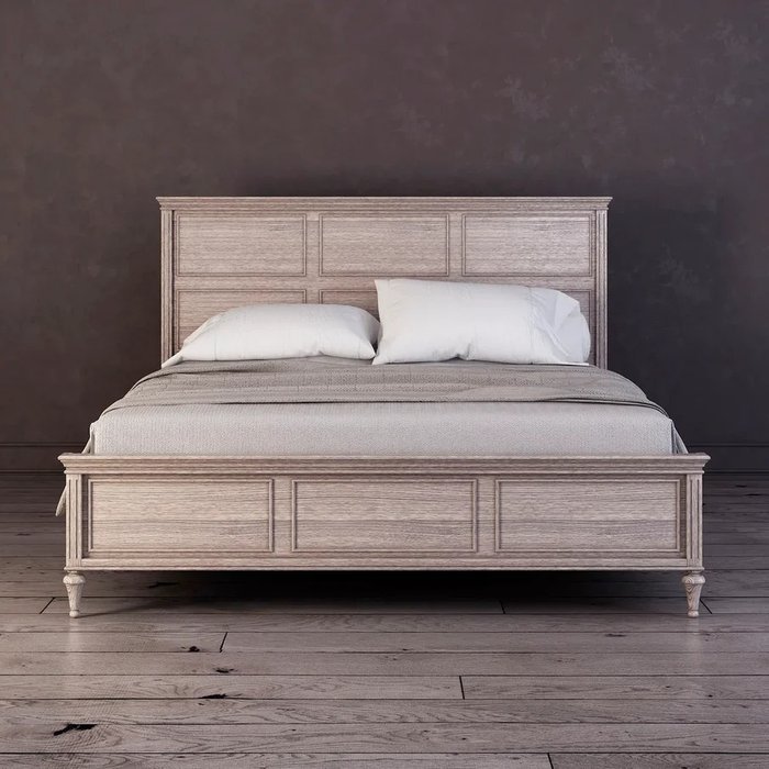 Кровать с мягким изголовьем Riverdi цвета светлый дуб  160х200 - купить Кровати для спальни по цене 195800.0