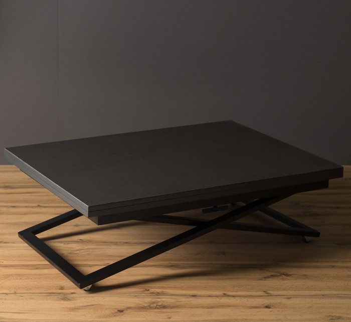 Стол трансформер Compact из керамогранита черного цвета - купить Обеденные столы по цене 37391.0