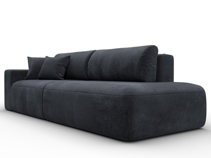 Диван-кровать Лига 036 Модерн темно-серого цвета с левым подлокотником - лучшие Прямые диваны в INMYROOM Диван-кровать Лига 036 Модерн темно-серого цвета с левым подлокотником - лучшие Прямые диваны в INMYROOM