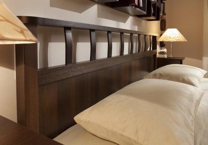 Кровать с ортопедическим основанием из металла Sherlock 120х200 коричневого цвета - купить Кровати для спальни по цене 17266.0