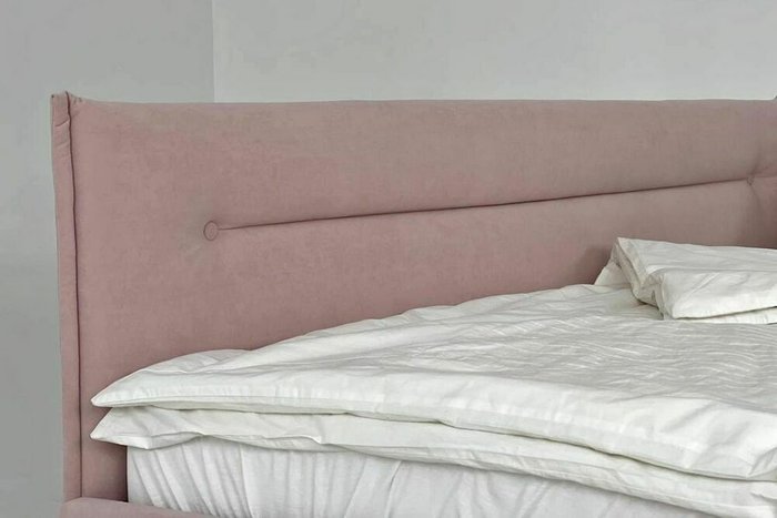 Кровать Альба 90х200 нежно-розового цвета с подъемным механизмом - купить Кровати для спальни по цене 23180.0
