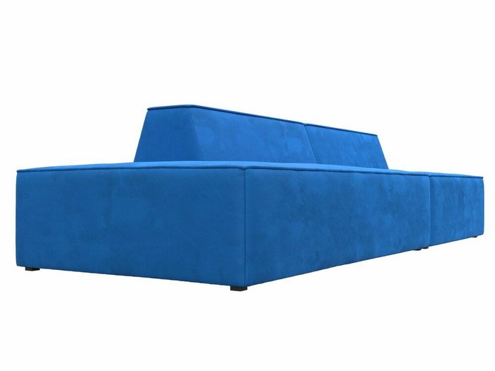 Прямой модульный диван Монс Модерн голубого цвета левый - лучшие Прямые диваны в INMYROOM