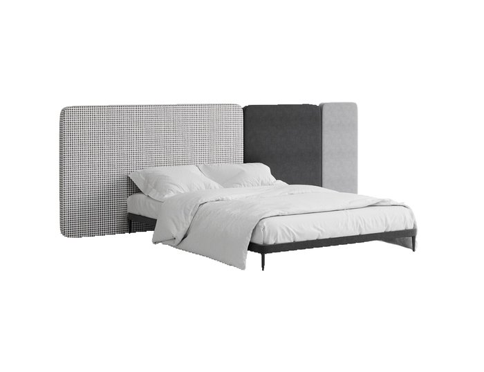 Кровать Licata 140х200 композиция 4 серого цвета