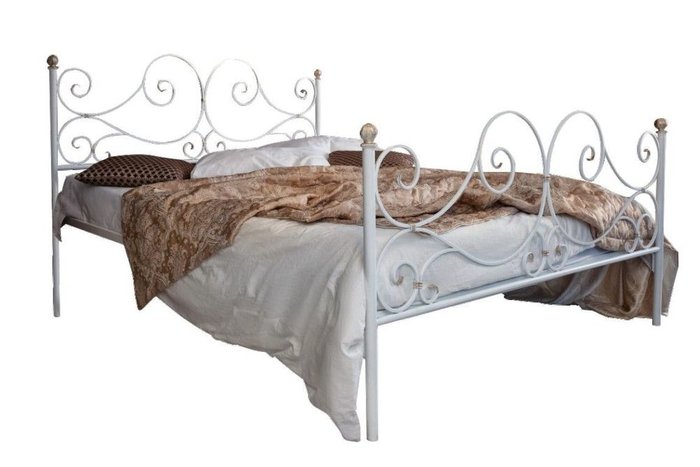 Кованая кровать Верона 1.4 с двумя спинками 140х200