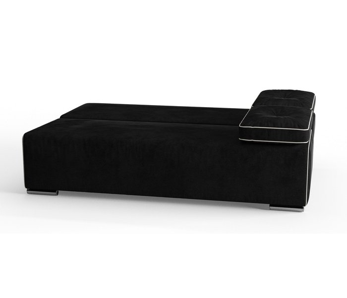 Диван-кровать Роклин в обивке из велюра черного цвета - лучшие Прямые диваны в INMYROOM