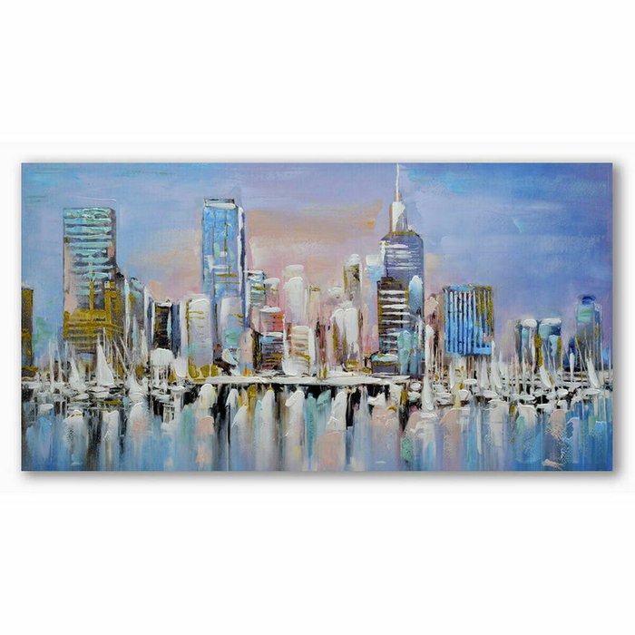 Картина Город 120 x 3 x 60 cm Loft (2 штук) - купить Картины по цене 12038.0