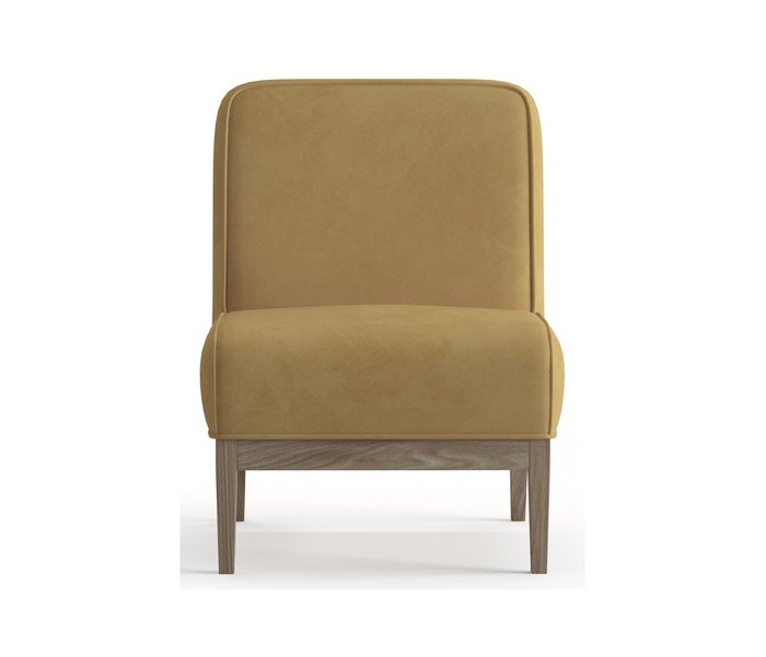 Кресло из велюра Арагорн желтого цвета - купить Интерьерные кресла по цене 16490.0