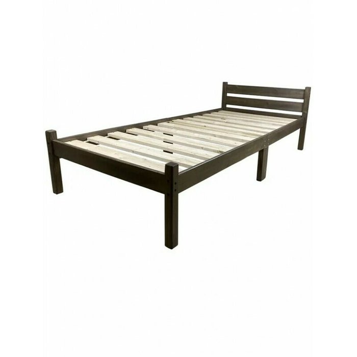Кровать односпальная Классика Компакт сосновая 60х190 цвета венге - лучшие Одноярусные кроватки в INMYROOM