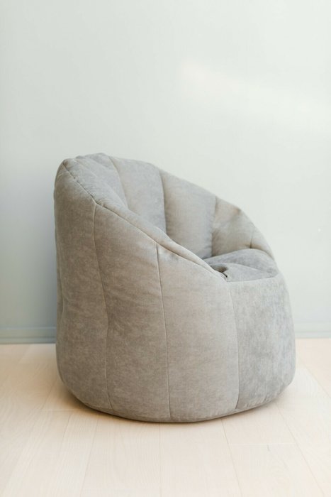 Кресло-пенек Зефир светло-серого цвета - лучшие Бескаркасная мебель в INMYROOM