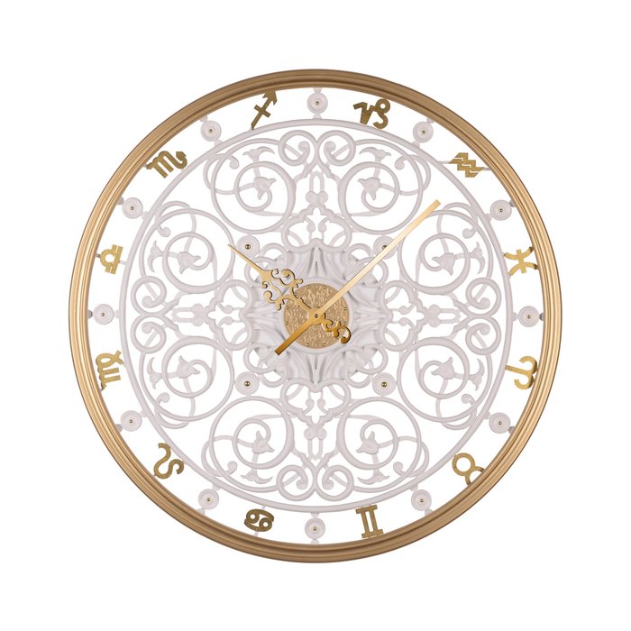 Настенные часы Zodiac бело-золотого цвета