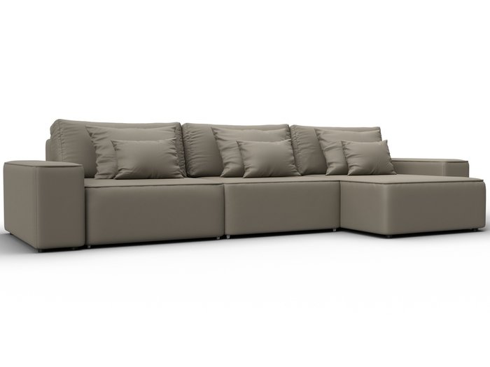 Угловой диван-кровать Лига-074 бежевого цвета (экокожа) Угловой диван-кровать Лига-074 бежевого цвета (экокожа)