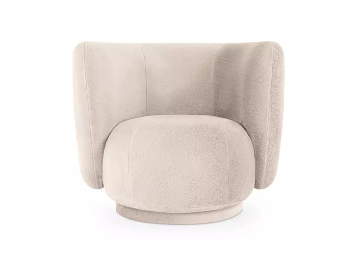 Кресло Lucca вращающееся бежевого цвета  - купить Интерьерные кресла по цене 59000