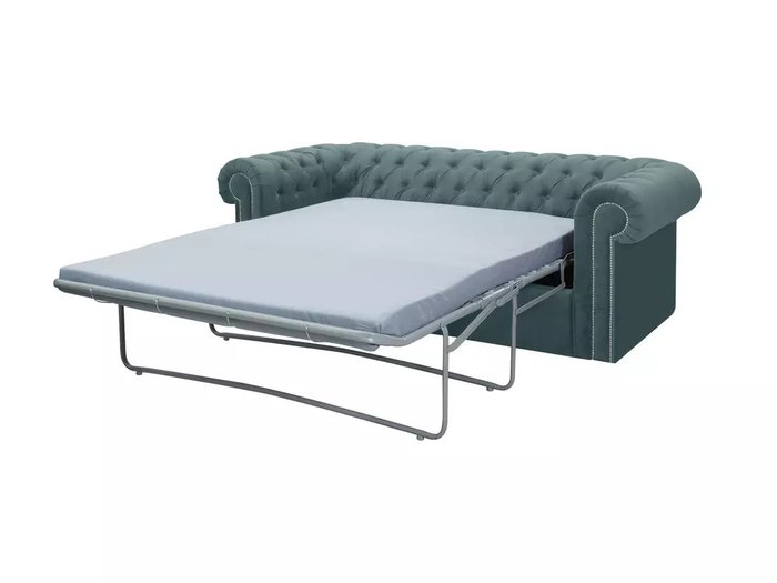 Диван-кровать Chesterfield сине-серого цвета - лучшие Прямые диваны в INMYROOM