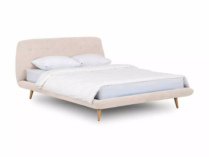 Кровать Loa 160х200 бежевого цвета без подъемного механизма - купить Кровати для спальни по цене 69300.0