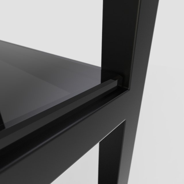 Стеллаж "Gustav" черный с тонированным стеклом (2100х1000х300) - лучшие Стеллажи в INMYROOM